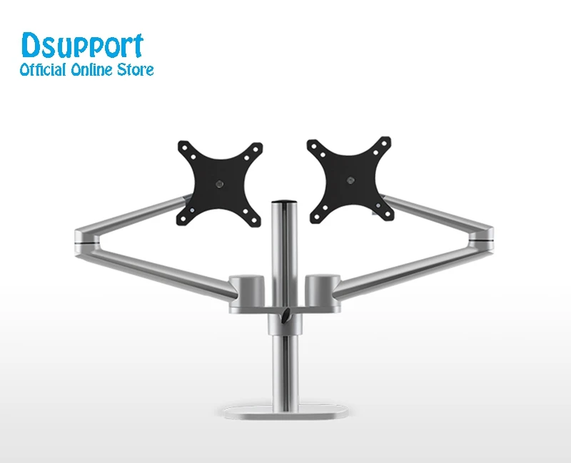Suporte de monitor com braço ajustável, de alumínio, 17-32 polegadas, tela dupla, para mesa