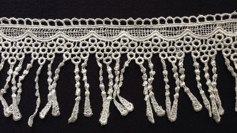 

9cm polyester water soluble exquisite embroidery fringe lace trim, XERY0601E
