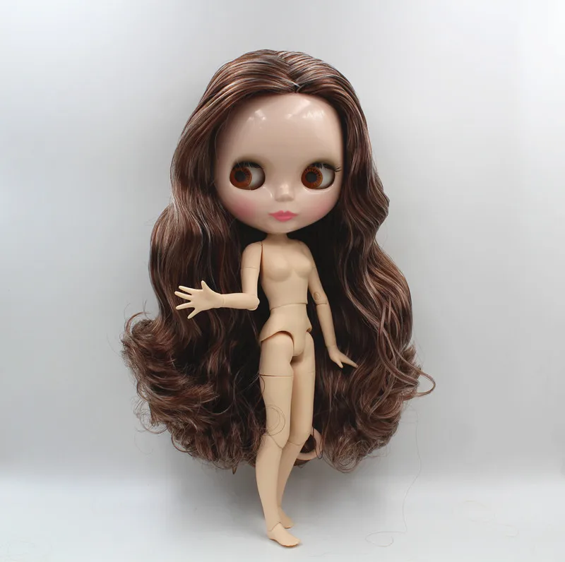 

Free Shipping big discount RBL-482J DIY Nude Blyth doll birthday gift for girl 4color big eye doll with beautiful Hair cute toy