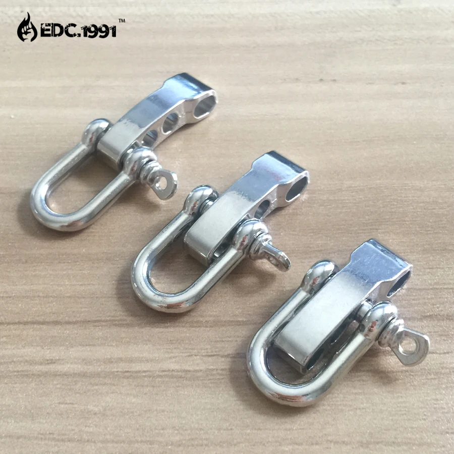 6 PCS/lot U Shape Zinc alloy Anchor Shackle Outdoor Survival Rope Paracord Bracelet Buckle Travel Kits 1lot