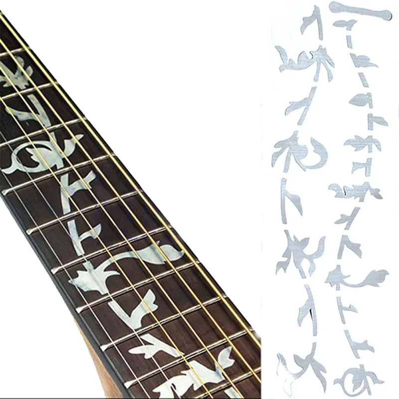 Guitar Or Bass Tree Of Life Fretboard Silver Color Inlay Ultra Thin Sticker