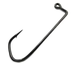 50pcs 7150 Jig Fishing Hooks Barbed Black Hook High Carbon Steel Barbarian 90 Degree Fishhook Size 1# to 10/0#