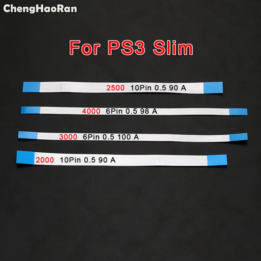 ChengHaoRan 10pcs For Sony PS3 Slim 2000 2500 3000 4000 Power Switch Flex Cable 6Pin 10Pin Flexible Flat Ribbon Cable