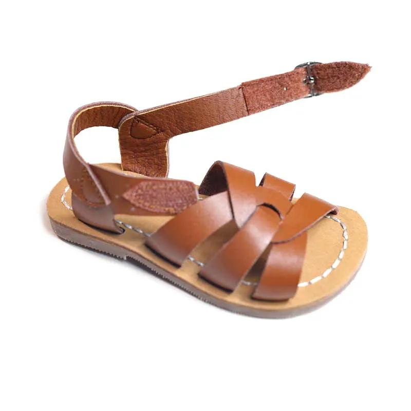 Cowhide Children saltwater sandals High-grade Genuine Leather Girls Beach sandals Non-slip Sole Boys shoes 6T