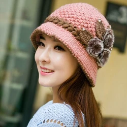 2024 nuovi cappelli caldi inverno donna berretti di lana carino cappello lavorato a maglia femminile primavera autunno inverno moda berretti cappello