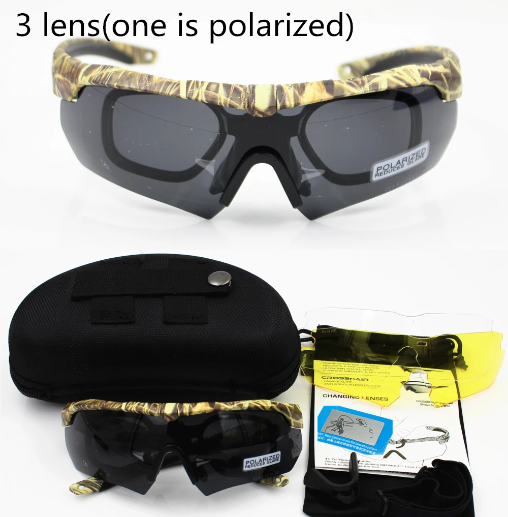 camouflage camo military goggles 3/5 lens Polarized Ballistic Military Sunglasses Army Bullet-proof Eyewear shooting glasses