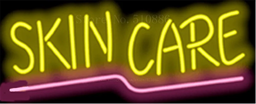 

17*14" Skin Care NEON SIGN REAL GLASS BEER BAR PUB LIGHT SIGNS store display Packing Garage Bulbs business Advertising Lights