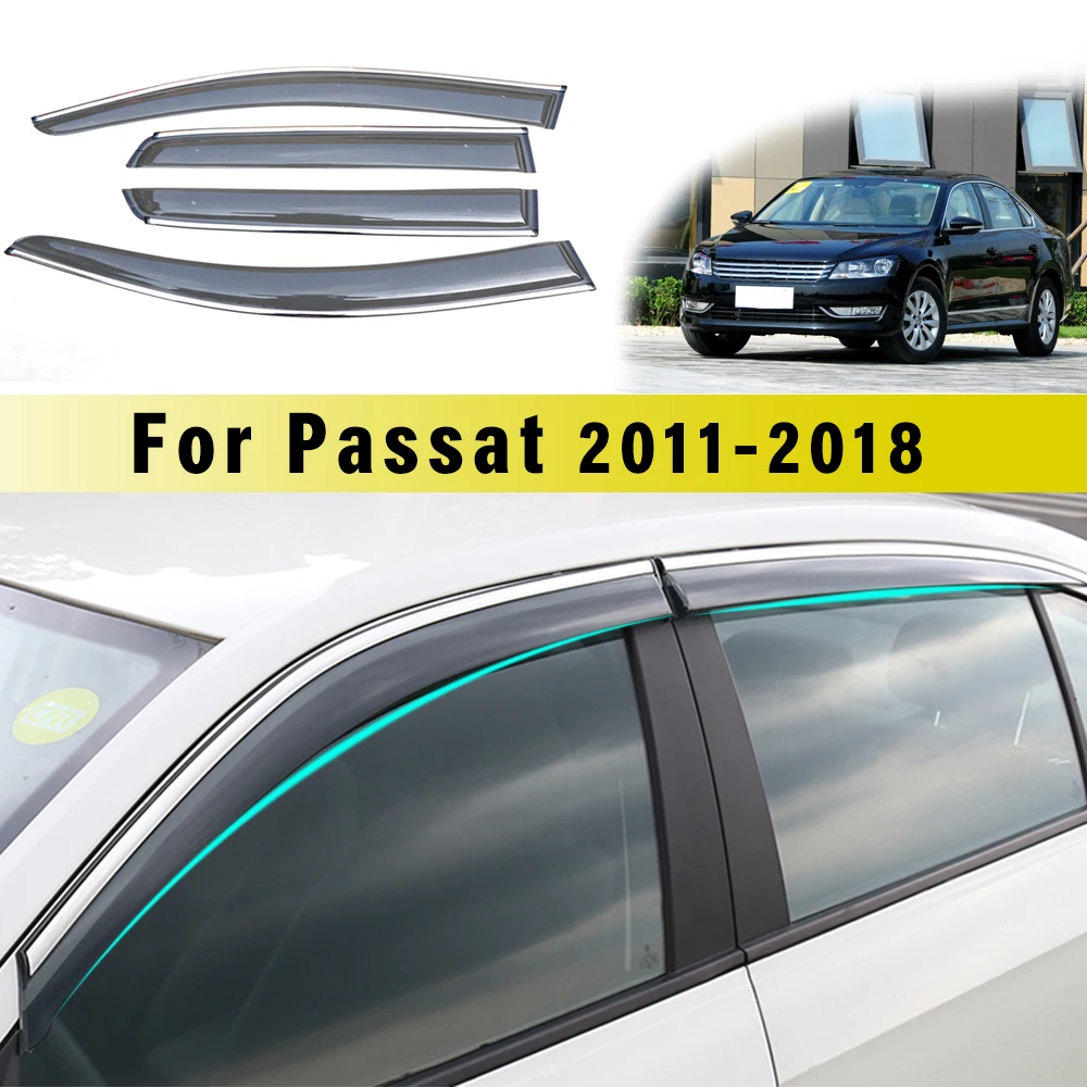 

MyHung Car Styling For Volkswagen Passat Smoke Window Sun Rain Visor Deflector Guard Accessories 2011 2012 2013-2018