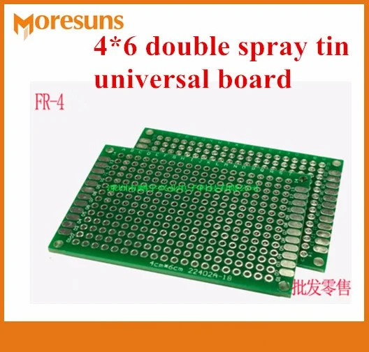 

Fast Free Ship 100pcs 4*6 Double Spray Tin Universal Board,Universal Circuit Board Test Board Perforated Plate Double-sided PCB