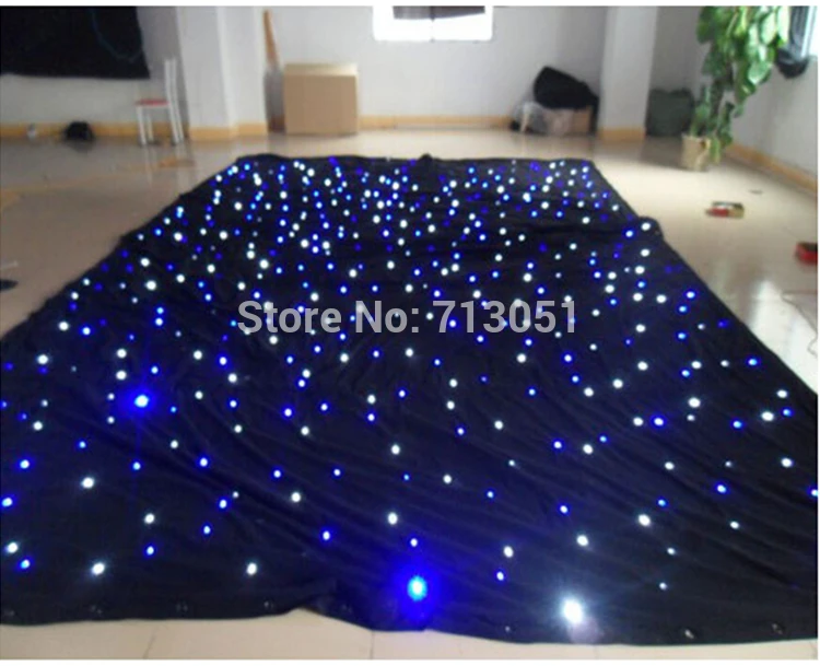 ステージ背景用LEDスターカーテン,星空布,DJステージ,ディスコライト,DMXコントロール,3m x 6m