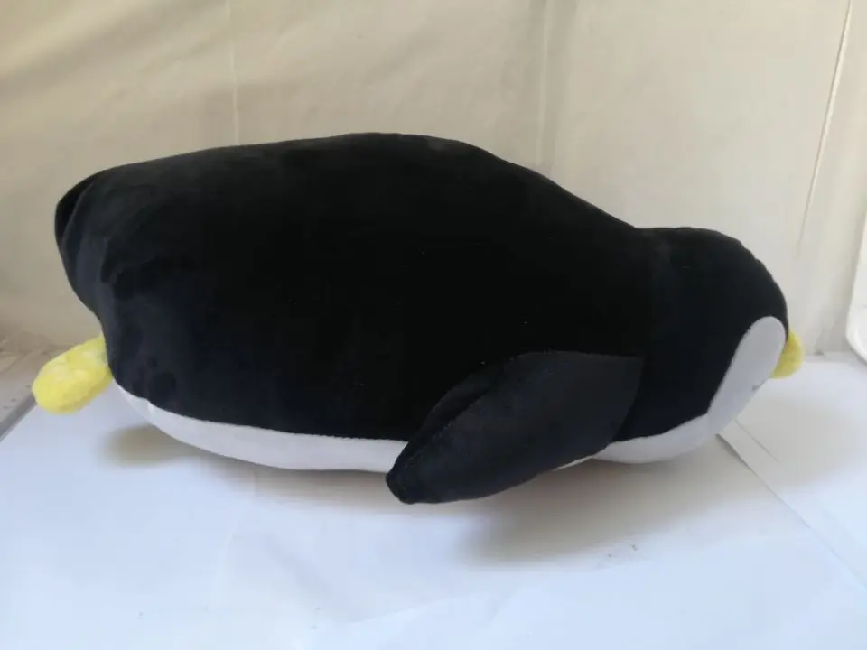 pinguino del fumetto circa 45 cm nero incline pinguino peluche giù cotone morbido cuscino regalo di compleanno w2779