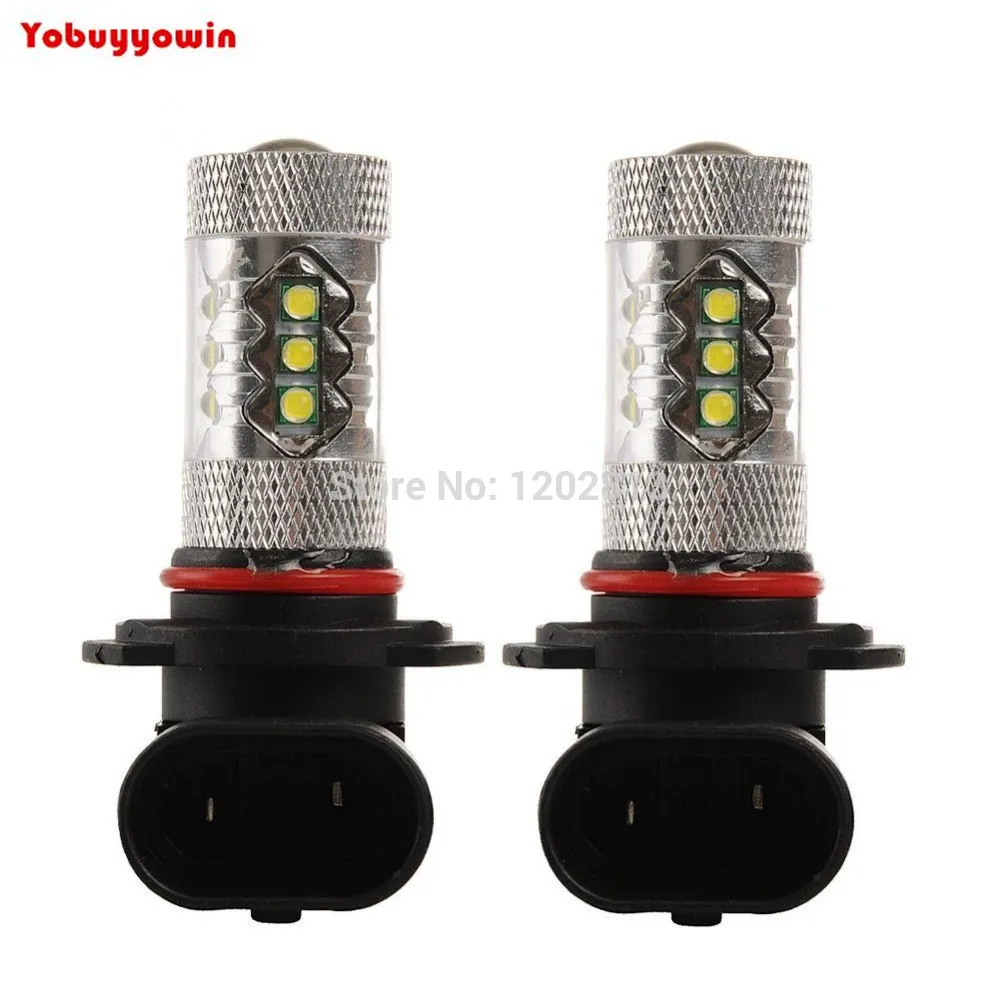 

Free Shipping 2Pcs CREE Chips 80W 9005 HB3 16 LED Car Light Lamp Bulb For Fog Tail Turn DRL Head White Driving/Fog Running Lamp