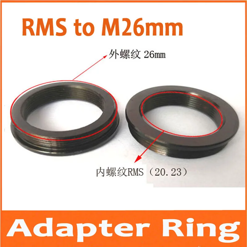 Free Shipping Metal Adapter Ring Mount for Biological Microscope Objective Lens RMS M20.23mm to 26mm x0.705mm on Digital Camera