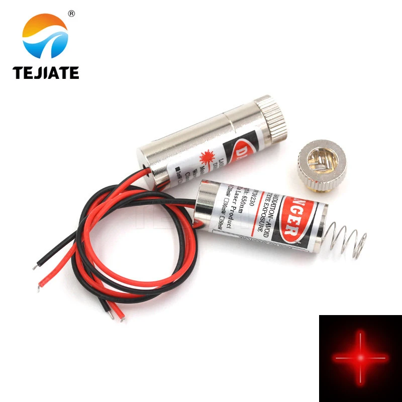 12mm laser diode laser head 5mW 650nm red dot/line /cross laser tube infrared laser sensor module adjustable focal length 3-5V