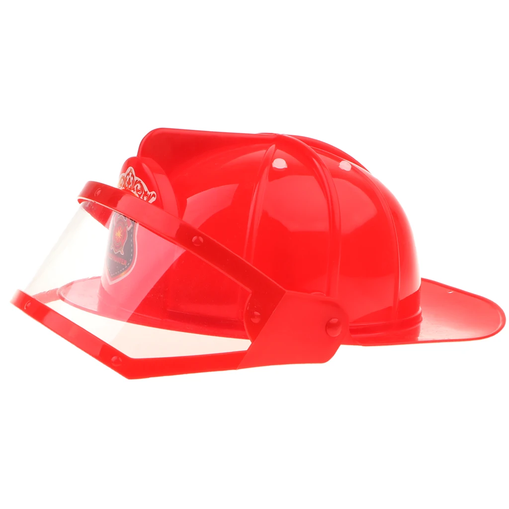 Children Fireman Helmet Firefighter Hat Fancy Dress Accessories Kids Halloween Party Role Play Toy Fireman Safety Helmet Toy