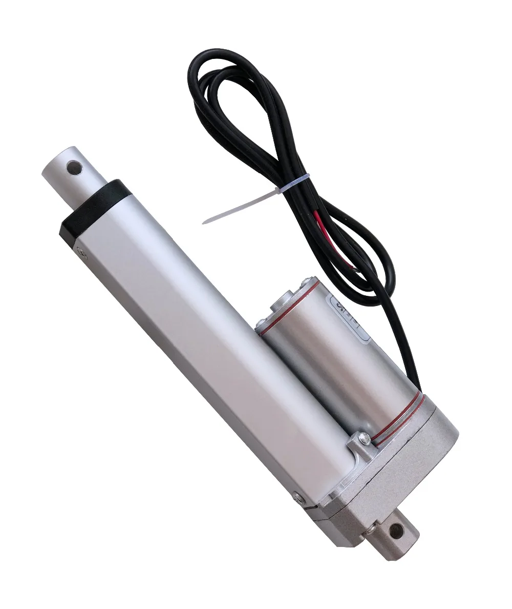 SOViK Electric Linear Actuator 100mm Stroke 12V 24V  DC Motor Heavy Duty 750N Load Include Mounting Brackets