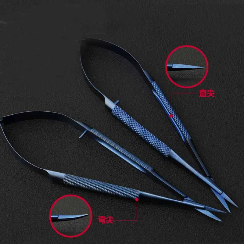 Microscopic Instruments 8.5 cm Micro Scissors Inner Barrier Cut Quality Titanium Alloy Scissors Hand Membranous Envelo