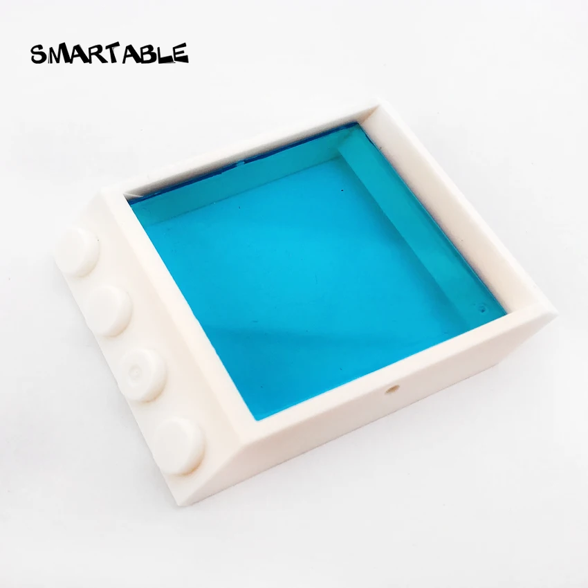 Smartable Window Frame With Glass Skylight For Roof Building Blocks DIY Toys For Kids Compatible All Brands City Parts 8pcs/lot