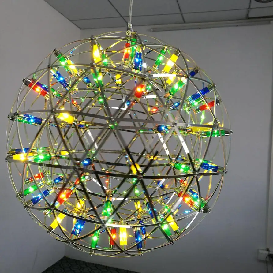 

Colorful Spark Ball LED Pendant Light LEDS 110v 240v Xmas RGB LED Round Ball Firework Pendant Lights Lamp Wedding LED Pendant