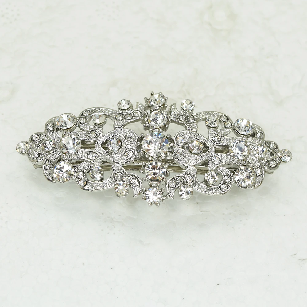 

60pcs/lot Mixed Color (Can Notes Color)Wholesale Crystal Rhinestone Flower hair Barrettes Wedding party hair Accessories E101054
