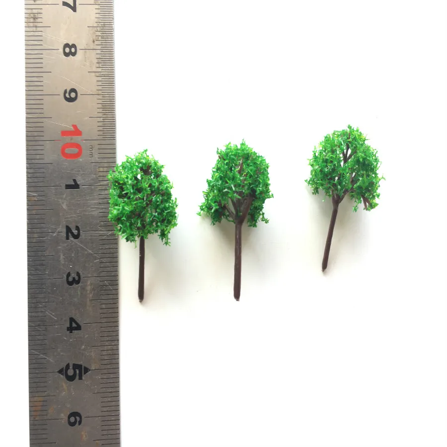 100pcs/lot Architecture N Z 1:1000 Scale Model Miniature Green Trees In 3cm For Ho Train Layout