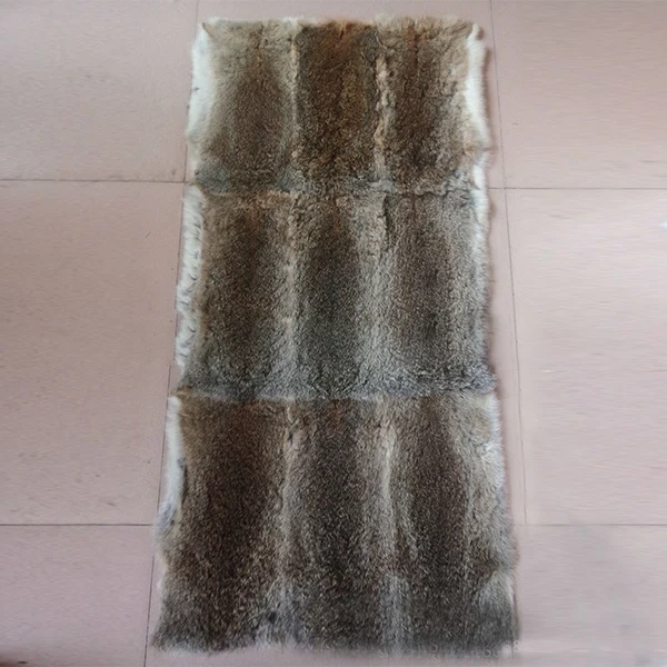 100% Real Rabbit fur rug / dyed Rabbit Fur Plate For garments