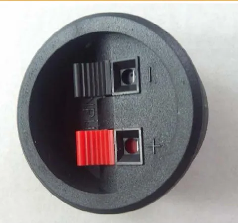 Wholesale 500pcs 2PIN PUSH Red and Black Spring Push Type Speaker Cable wire Loudspeaker Audio Terminal Board Connector -w208