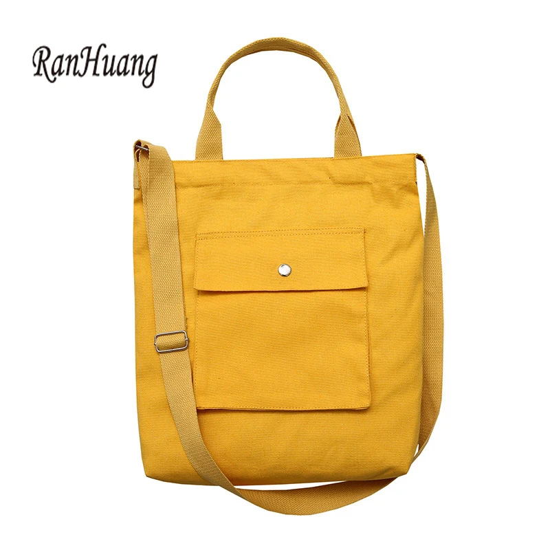 RanHuang Women Canvas Handbags Casual Shoulder Bags Ladies Shopping Bags School Bags For Teenage Girls A1391