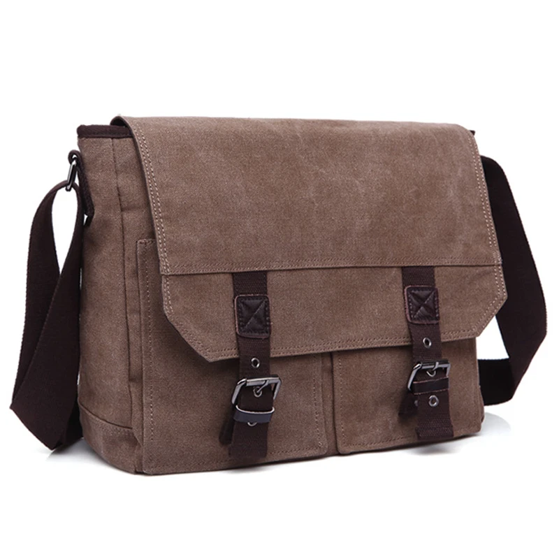 

Vintage Canvas Casual Bag Men's Messenger Bag Satchel Crossbody Shoulder Bags Travel Zipper&Hasp Bag Style Design