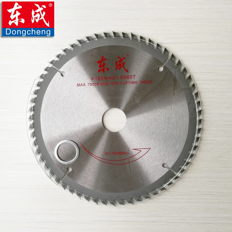 Dongcheng-Scie circulaire TCT à 60 dents pour couper le bois, 180mm, 40T Alésage Nik25.4/20mm