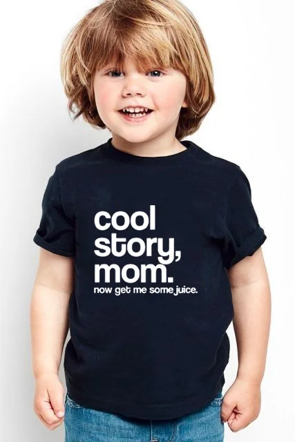 Cool Strong Mom Not Get Me Some Juice Summer Funny Kids Tshirt Boys Girls Short Sleeve Shirt Children Letter Print Tee Shirt