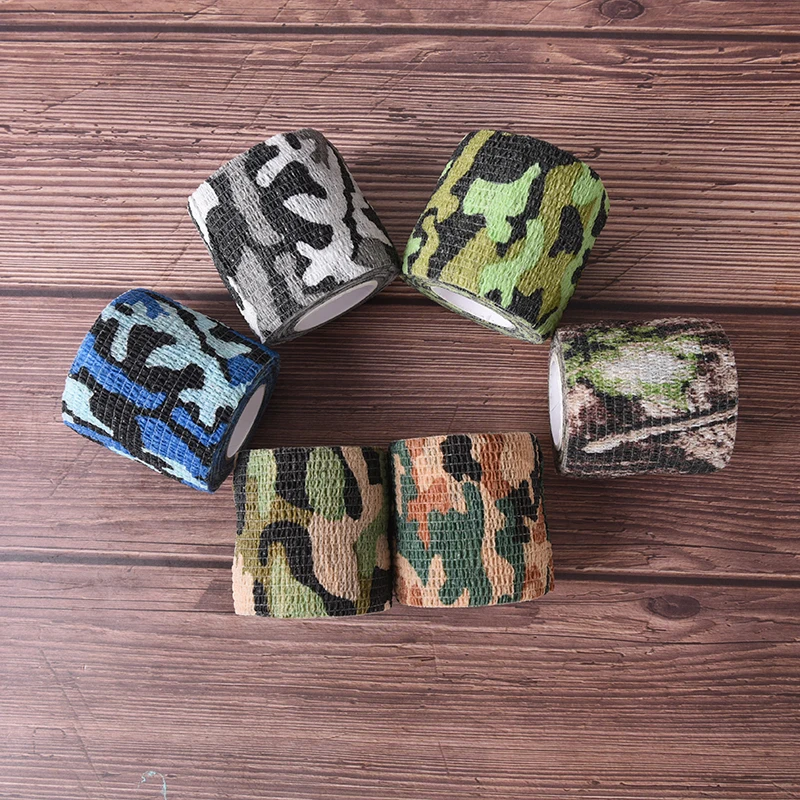 Self-adhesive Camo Stretch Bandage 5CM*4.5M Tactical Non-woven Protective Camouflage Tape For Rifle Gun Flashlight Camo Tape