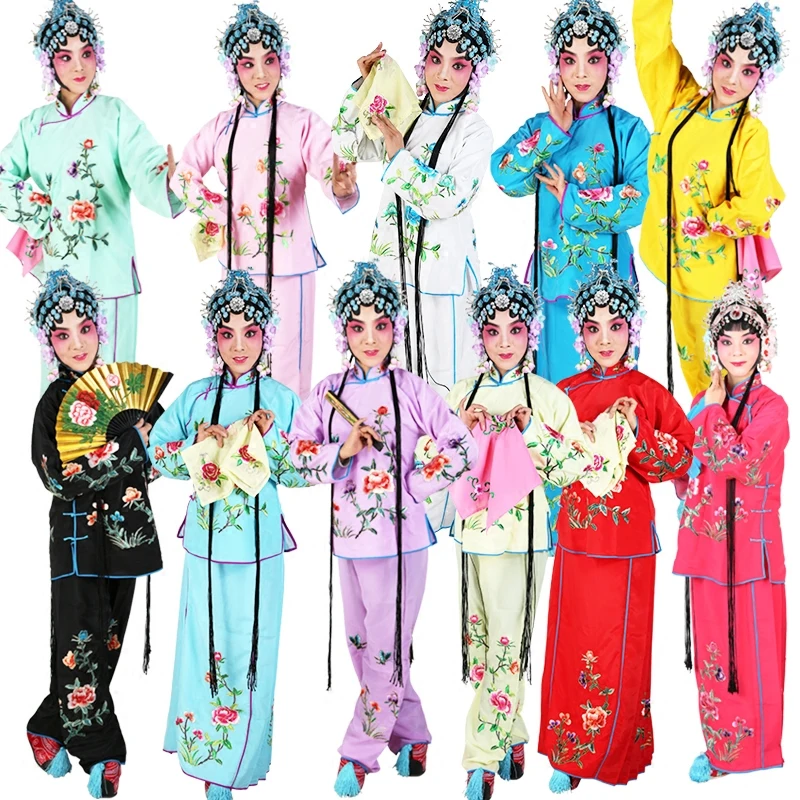 Peking Operas Stage Outfit Women's Costumes Operas Lady Girls Clothing Chinese Traditional Beijing Opera Dramaturgic Costume