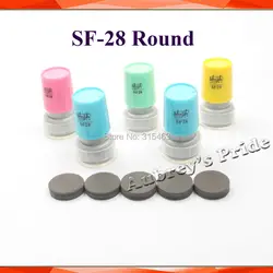 5Pcs Round SF-28mm Holder plus Rubber Pad for Photosensitive Portrait Flash Stamp Machine