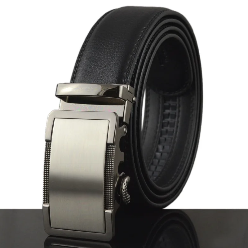 Men's business belt automatic buckle belt leather designer belts men high quality men belt luxury fashion 160cm