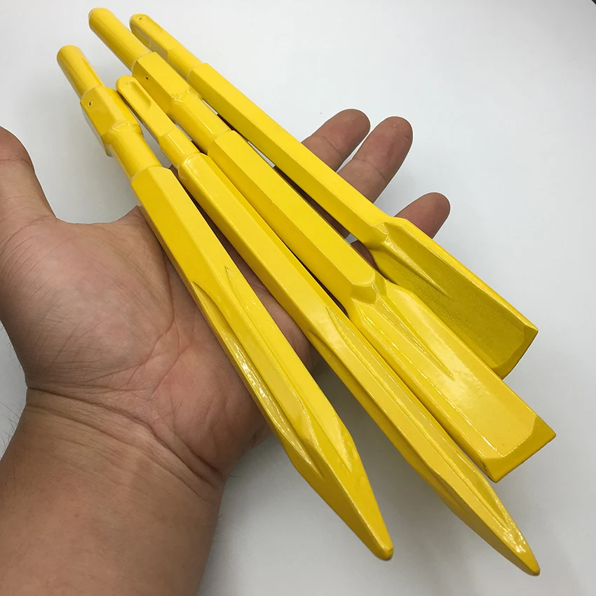 สแควร์ Handle 2 Pits 2ช่องเจาะชี้หกเหลี่ยม Chisel Strong เครื่องมือเจาะเครื่องตัด Spade 4อุปกรณ์เสริม
