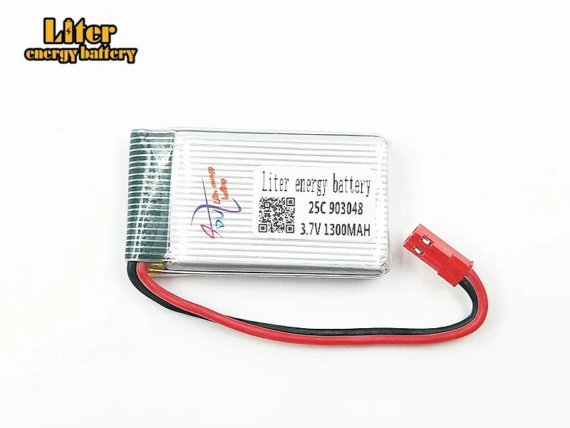 3.7V 1300mAH discharge JST plug / SM Plug 903048 25C for Remote-controlled aircraft and helicopter accessories