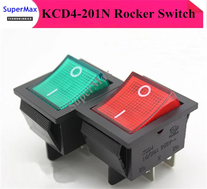 Boat Rocker Switch KCD4-201N 16A/250V 20A/125V 4pin ON/OFF illuminated rocker power switch botton Switch 50pcs/lot