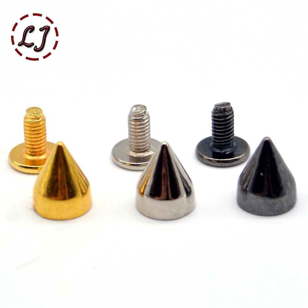 New fashion 30sets/lot alloy screw knob tip rivets handbag belt shoes punk metal rivets crafts buckles accessories DIY handmade
