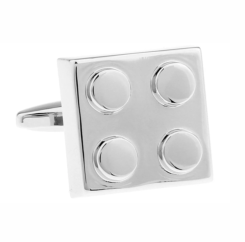 iGame Factory Supply Designer Cufflinks For Men Brass Copper Material Building Blocks Design Cuff Links