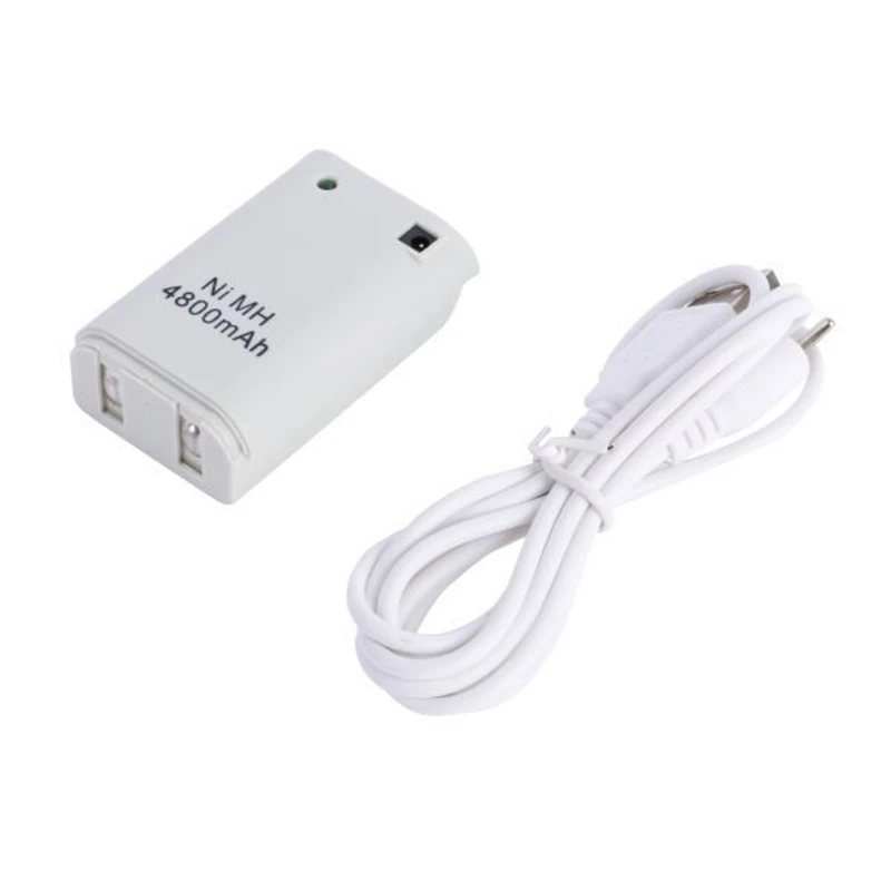 GTF 4800mAh بطارية لأجهزة إكس بوكس 360 الأبيض/الأسود متولى حسن البطارية حزمة + USB شاحن كابل لأجهزة إكس بوكس 360 اللاسلكية تحكم لعبة بطارية