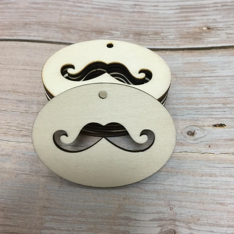 50 Oval Mustache party decoration wedding decoration unfinished wooden cutout latest wedding decoration