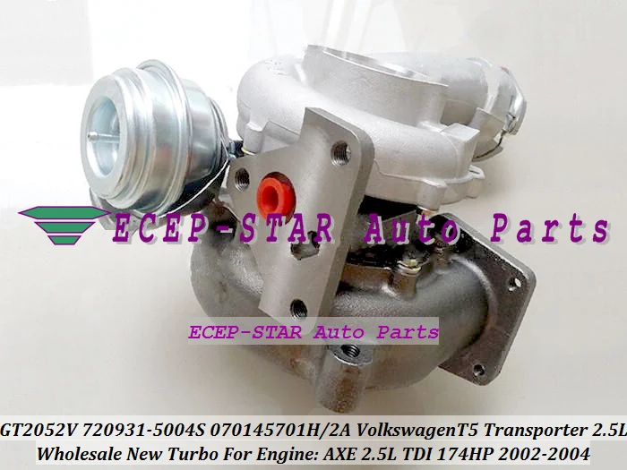 

Free Ship 720931 720931-0004 720931-0002 070145701H 070145701HX 070145701HV Turbo For Volkswagen VW T5 Transporter 02- AXE 2.5L