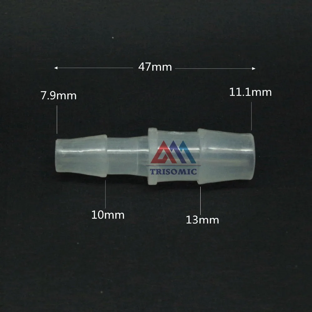 

11.1mm*7.9mm Straight Reducing Connector Plastic Fitting Barbed Reducing Connector