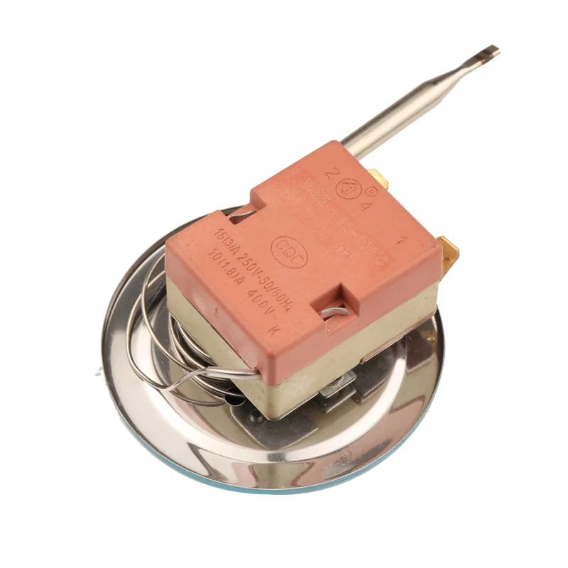 60-200 Celsius 2-pin Capillary Adjustable Temperature Control Switch - Dial Thermostat for Oven Heater Refrigerator