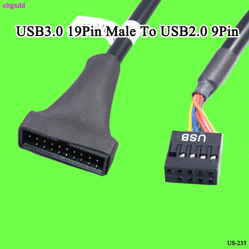 USB3.0 to USB2.0 19/20Pin USB3.0 Male to USB2.0 Female Computer Mainboard USB3.0 connect USB2.0 20P USB3 Male convert 9P USB2