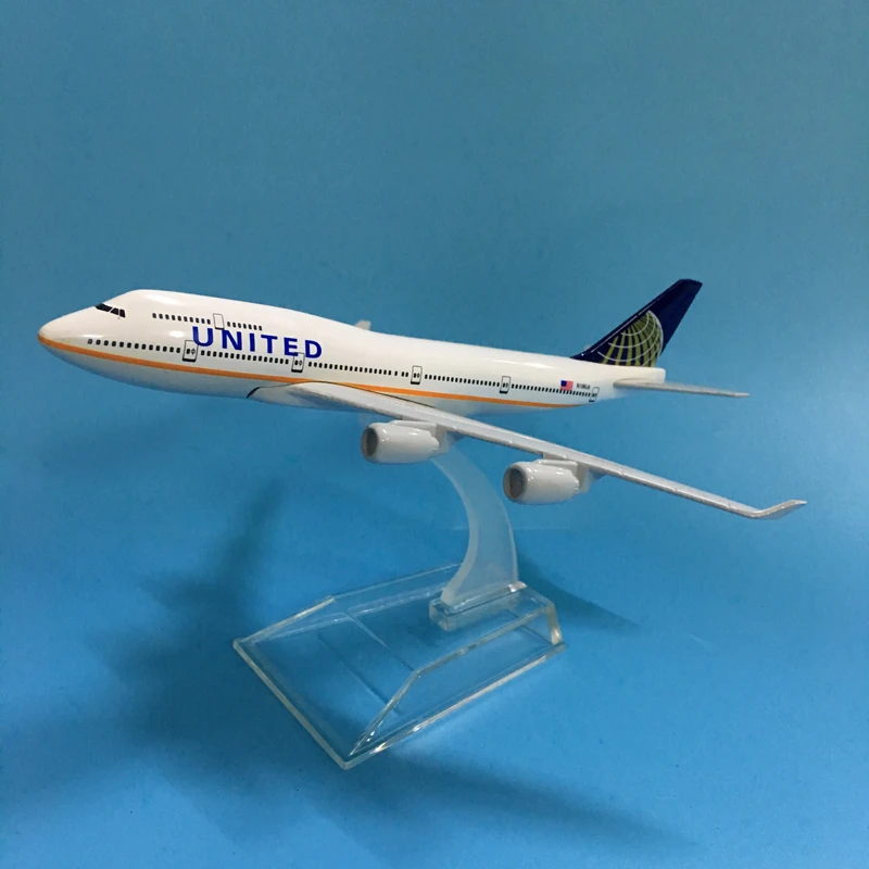 JASON TUTU 16 cm Verenigde Boeing B747 Vliegtuig Vliegtuig Modelvliegtuigen Model Diecast Metaal 1/400 Schaal Vliegtuigen ﻿