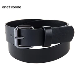 Ceinture en cuir PU noir pour étudiants, sangles de taille pour garçons d'école, ceinture de chancelier pour adolescents, ceinture en cuir pour jeans et pantalons, fj75 cm, 80cm, 85cm, bonne qualité