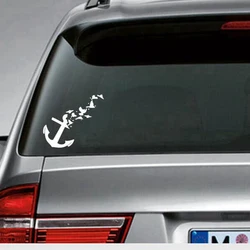 Nautical anchor vinyl car stickers , Vinyl Flying birds creative arts car decal sticker , 17cm height