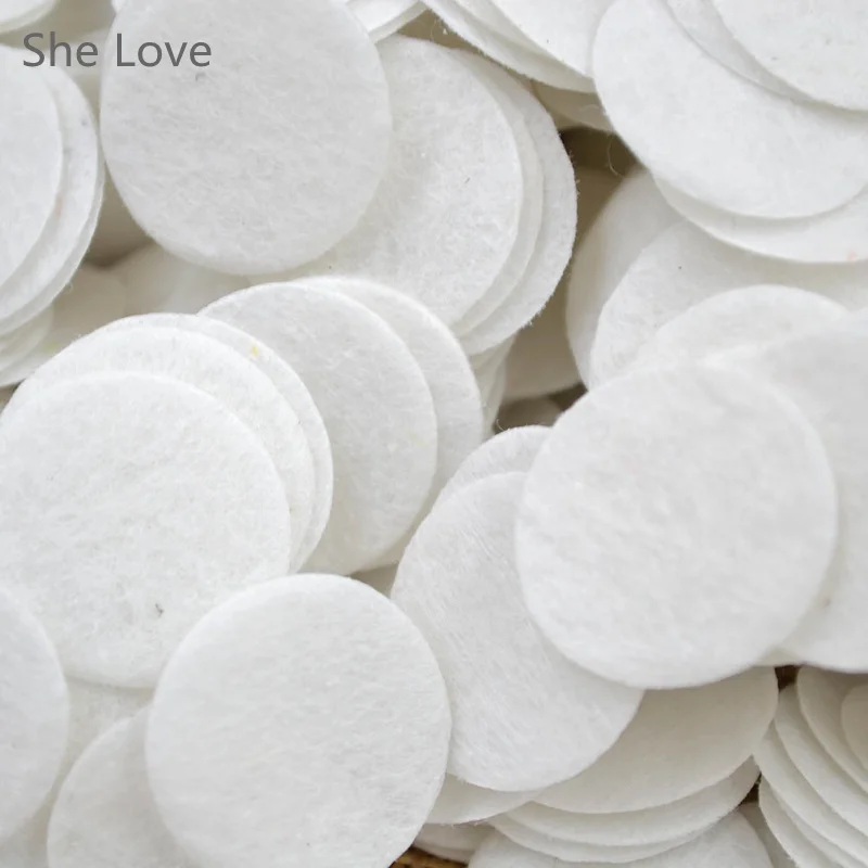 Chzimade 1000PCS White 20mm Felt Circle Die Cut Appliques DIY Cardmaking Craft Round New